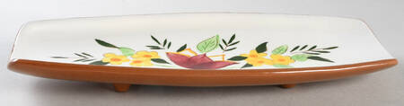 Country Garden (Brown Body and Carved) Pickle Dish