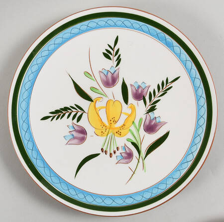 Country Garden (Brown Body and Carved) Salad Plate