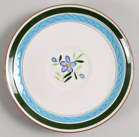 Country Garden (Brown Body and Carved) Saucer for Flat Cup