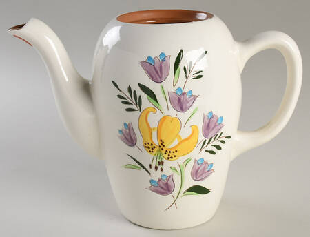 Country Garden (Brown Body and Carved) Coffee Pot No Lid
