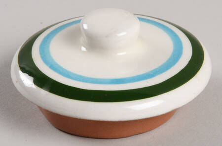 Country Garden (Brown Body and Carved) Lid for Sugar Bowl