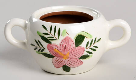 Country Garden (Brown Body and Carved) Sugar Bowl No Lid