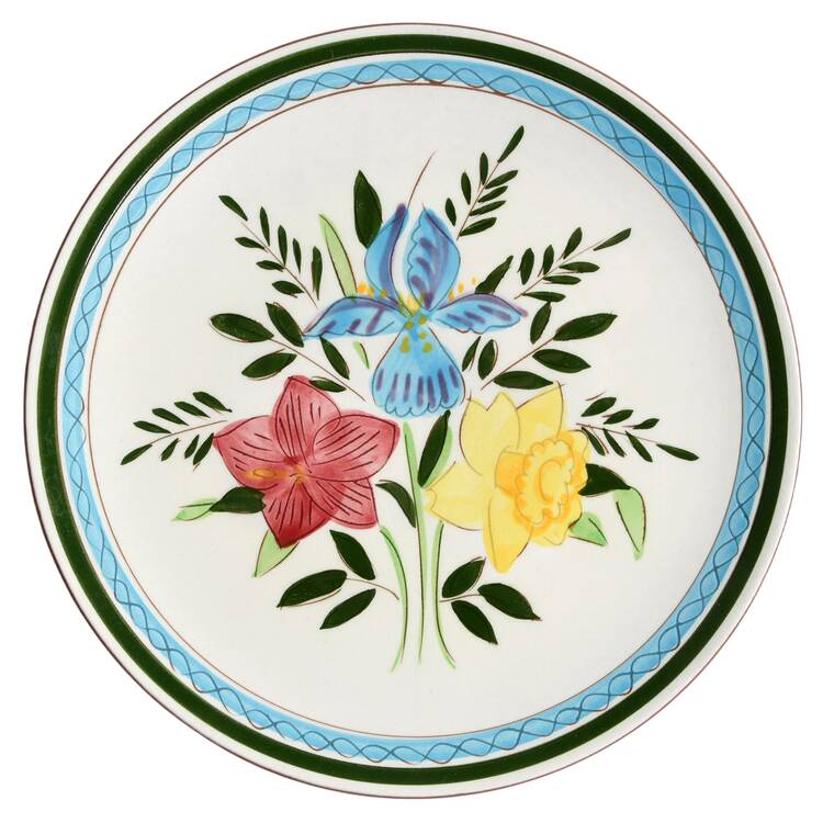 Country Garden (Brown Body and Carved) Dinner Plate