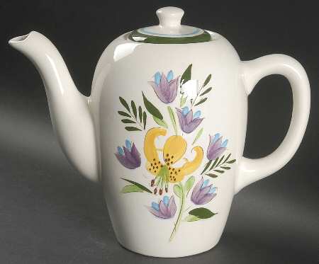 Country Garden (Brown Body and Carved) Coffee Pot & Lid