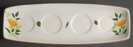 Country Garden (Brown Body and Carved) Tray for Condiment Set
