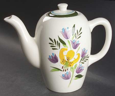 Country Garden (White Body) Coffee Pot & Lid
