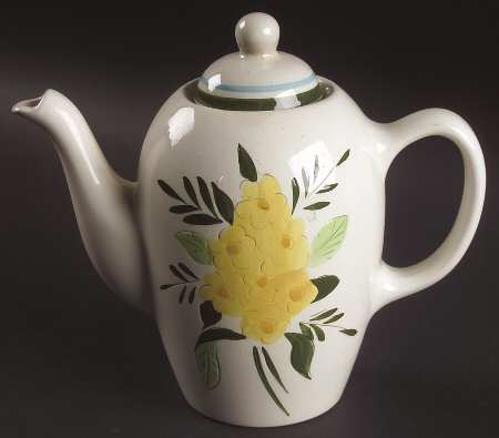 Country Garden (White Body) Mini Coffee Pot & Lid