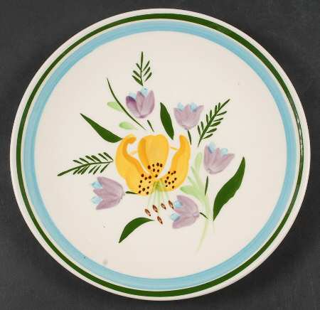 Country Garden (White Body) Salad Plate