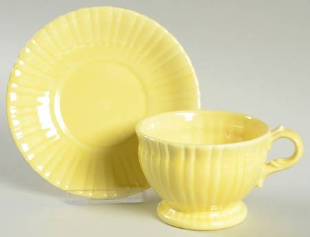 Colonial Yellow (Persian) Footed Cup & Saucer Set