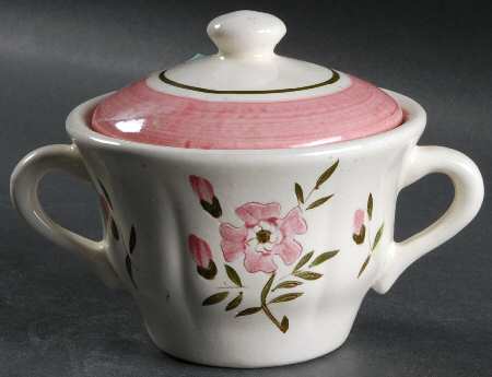 Colonial Rose Sugar Bowl & Lid by Stangl