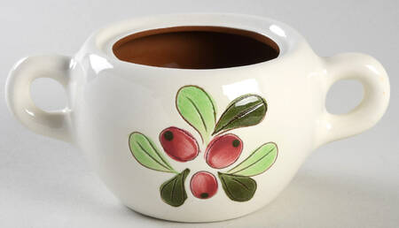 Cranberry Sugar Bowl No Lid