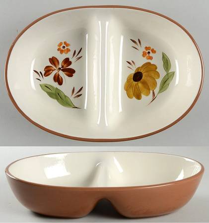 First Love 10" Oval Divided Vegetable Bowl