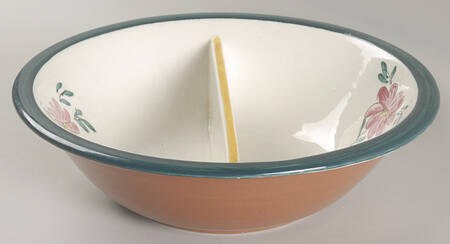 Flora 10" Round Divided Vegetable Bowl
