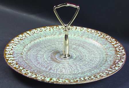 Florentine Round Serving Plate with Handle (DP)