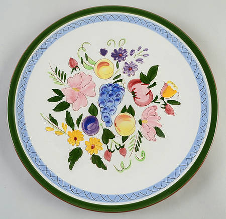 Fruit & Flowers 14" Chop Plate (Round Platter)