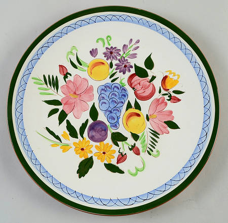 Fruit & Flowers 12" Chop Plate (Round Platter)