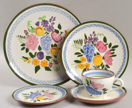 Fruit & Flowers 5 Piece Place Setting