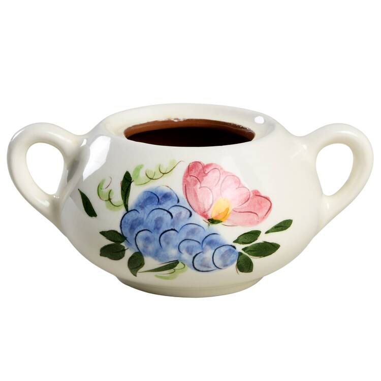 Fruit & Flowers Sugar Bowl No Lid