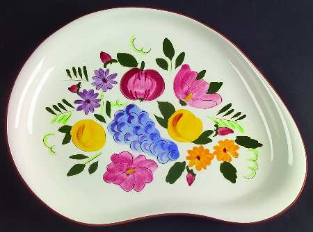 Fruit & Flowers 13" Oval Serving Platter by Stangl