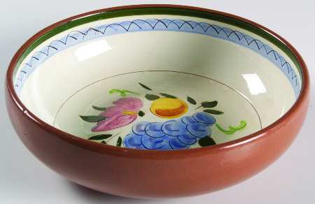 Fruit & Flowers 8" Round Vegetable Bowl