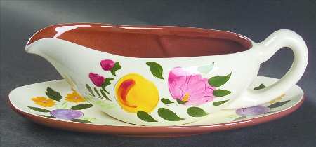 Fruit & Flowers Gravy Boat & Underplate