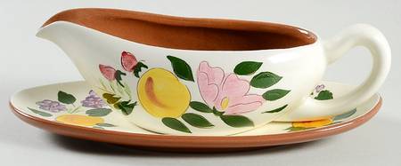 Fruit & Flowers Gravy Boat & Underplate