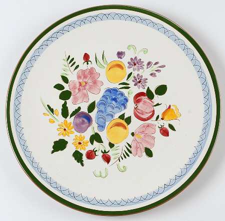 Fruit & Flowers 14" Chop Plate (Round Platter)