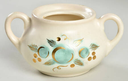 Frosted Fruit Sugar Bowl No Lid