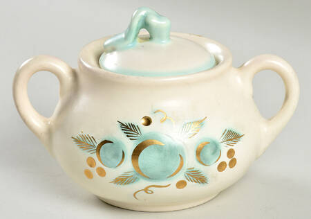 Frosted Fruit Sugar Bowl & Lid