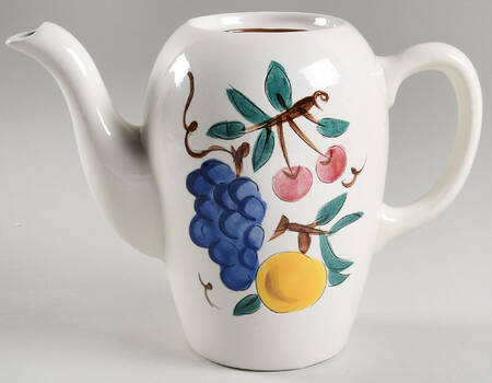 Fruit (Brown Trim) Coffee Pot No Lid