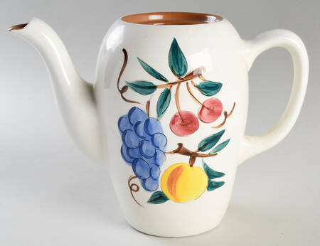 Fruit (Brown Trim) Coffee Pot No Lid