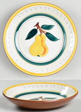 Fruit (Brown Trim) Coupe Soup Bowl