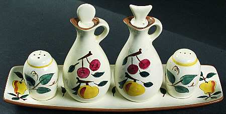 Fruit (Brown Trim) (7 Piece) Condiment Set (SAP,TRACO,VI,OI)