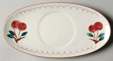 Fruit (Brown Trim) Underplate for Gravy Boat