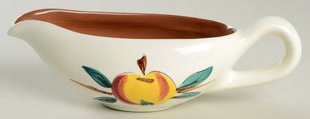 Fruit (Brown Trim) Individual Gravy Boat