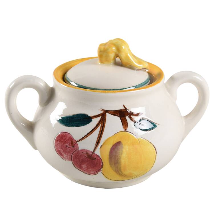 Fruit (Terra Rose Line) Sugar Bowl & Lid