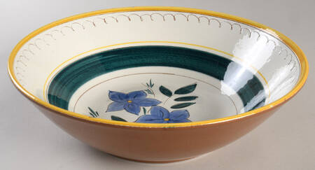Garden Flower 11" Large Salad Serving Bowl