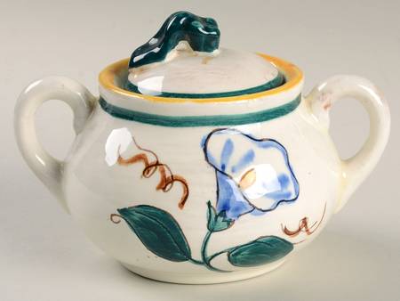 Garden Flower Sugar Bowl & Lid
