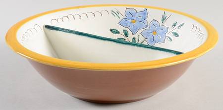 Garden Flower Round Divided Vegetable Bowl