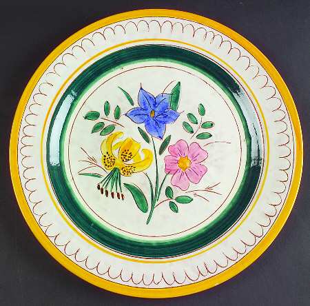 Garden Flower (Terra Rose) 12" Chop Plate (Round Platter)