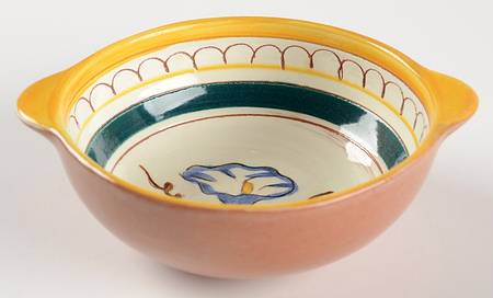 Garden Flower (Terra Rose) Lugged Soup Bowl