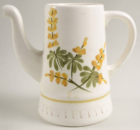 Golden Blossom (Brown Trim, Yellow Band) Coffee Pot No Lid