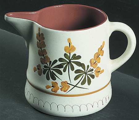 Golden Blossom (Brown Trim, Yellow Band) 56 Oz Pitcher