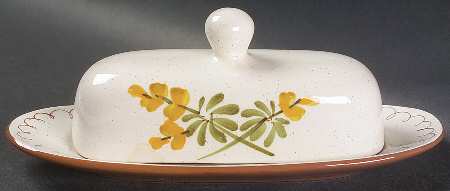 Golden Blossom (Brown Trim, Yellow Band) 1/4 Lb Covered Butter