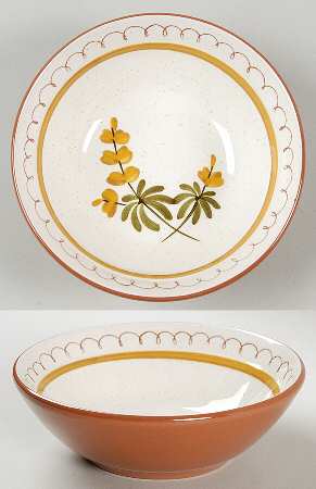Golden Blossom (Brown Trim, Yellow Band) Coupe Cereal Bowl