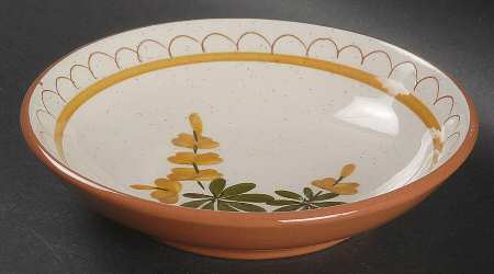 Golden Blossom (Brown Trim, Yellow Band) Fruit/Dessert (Sauce) Bowl