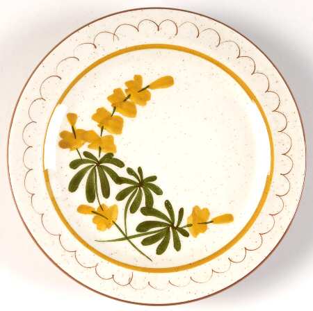 Golden Blossom (Brown Trim, Yellow Band) Bread & Butter Plate