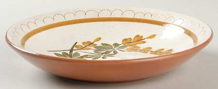 Golden Blossom (Brown Trim, Yellow Band) Coupe Soup Bowl