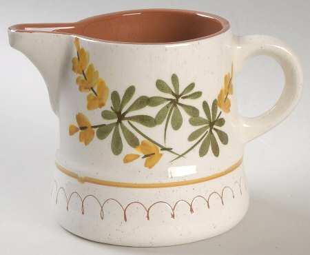 Golden Blossom (Brown Trim, Yellow Band) Small Pitcher
