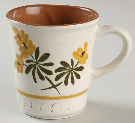 Golden Blossom (Brown Trim, Yellow Band) Mug